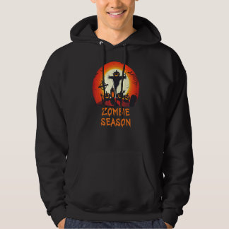 Zombie-Saison Mondscheint Gruseliger Friedhof Kind Hoodie