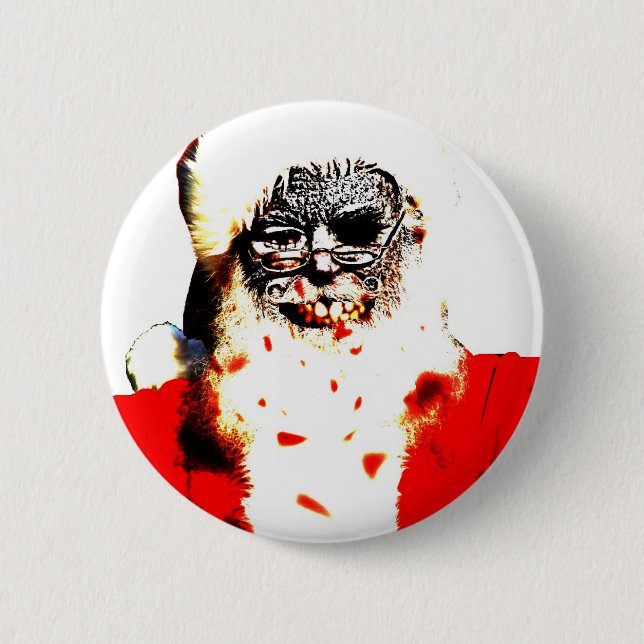 Zombie-Sankt-Knopf Button (Vorderseite)