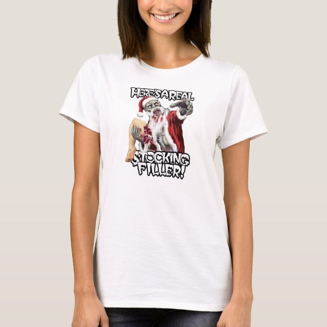 Zombie-Sankt-WeihnachtsHorror T-Shirt (Vorderseite)
