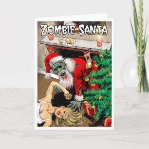 Zombie-Sankt-Weihnachtskarte Feiertagskarte