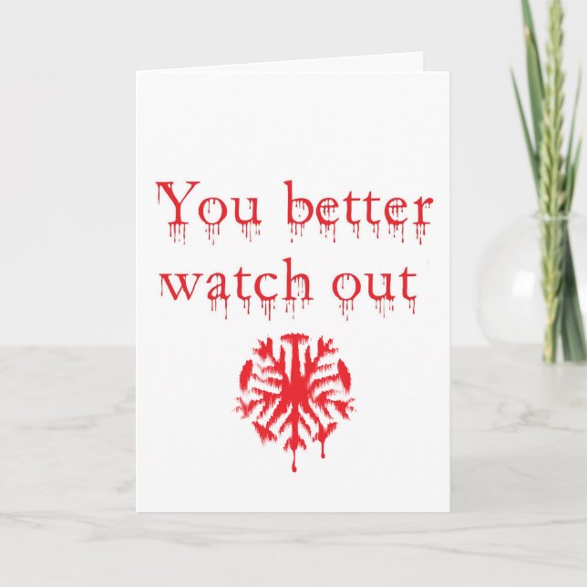 Zombie-Sankt-Weihnachtskarte Feiertagskarte (Vorderseite)