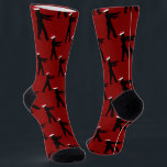 Zombie Santa Funny Christmas Roter Horror Socken<br><div class="desc">Zombies in roten Weihnachtsmannmützen,  die mit toten Armen in Linie laufen oder sich vor ihnen ausstrecken. Phantastisches Urlaubsgeschenk für einen Horror-Filmfan. Funny Zombie Weihnachtssocken.</div>