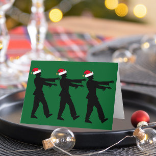 Zombie Santa Funny Green Weihnachts-Spaß Feiertagskarte