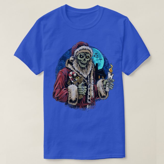 Zombie Santa Funny Sarcastic Ugly Weihnachten T-Shirt (Design vorne)