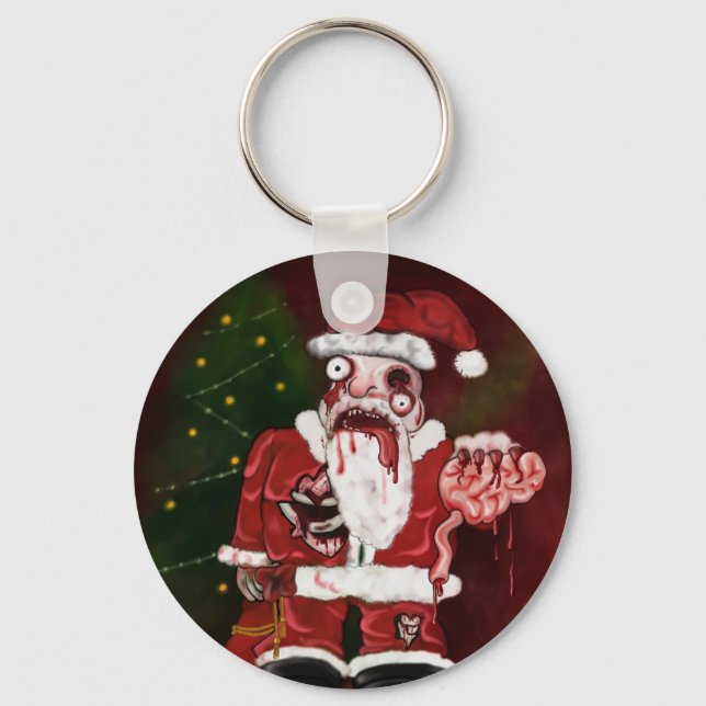 Zombie Santa Schlüsselanhänger (Vorderseite)