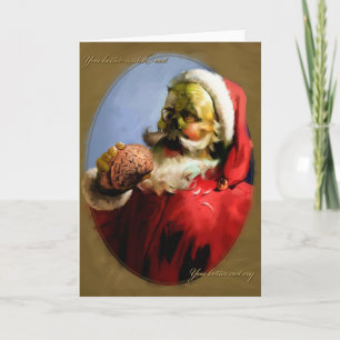 Zombie Santa Weihnachtskarte Feiertagskarte