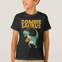 Zombie Saurus Dinosaur T Rex Halloween Kinder T-Shirt