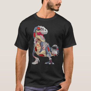 Zombie Saurus Halloween-Zombie-Skelett-Dinosaurier T-Shirt
