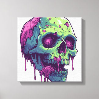 Zombie-Schädel-Apokalypse Leinwanddruck
