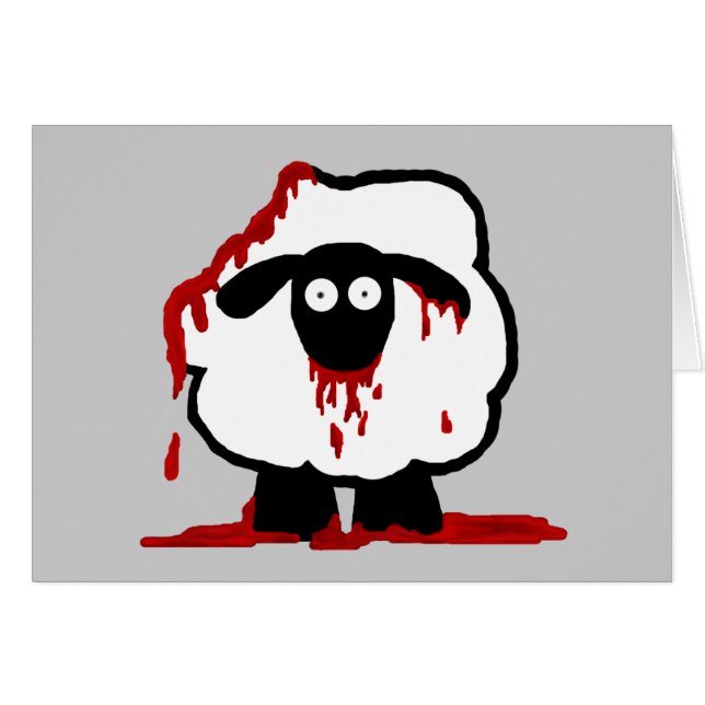 Zombie-Schaf-Karten (Vorderseite (Horizontal))