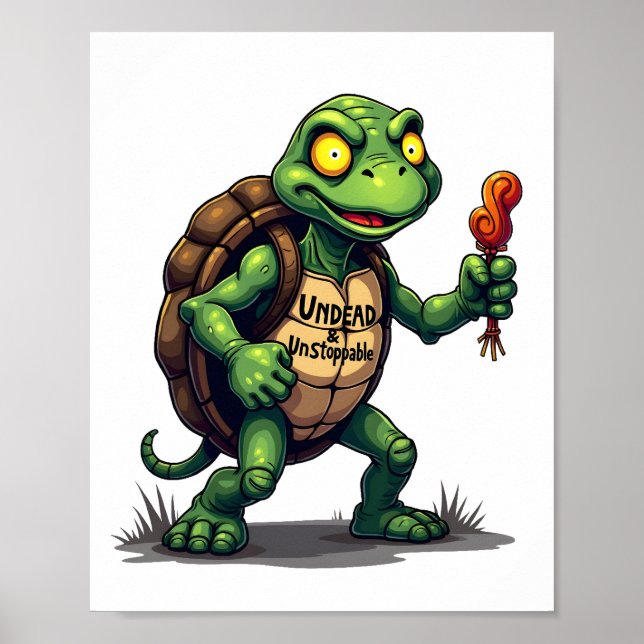 Zombie-Schildkröte Poster (Vorne)