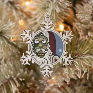 Zombie Schneeflocken Zinn-Ornament