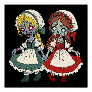 Zombie Schneewittchen und Rosenrot Poster
