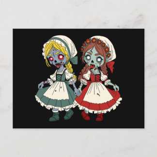 Zombie Schneewittchen und Rosenrot Postkarte