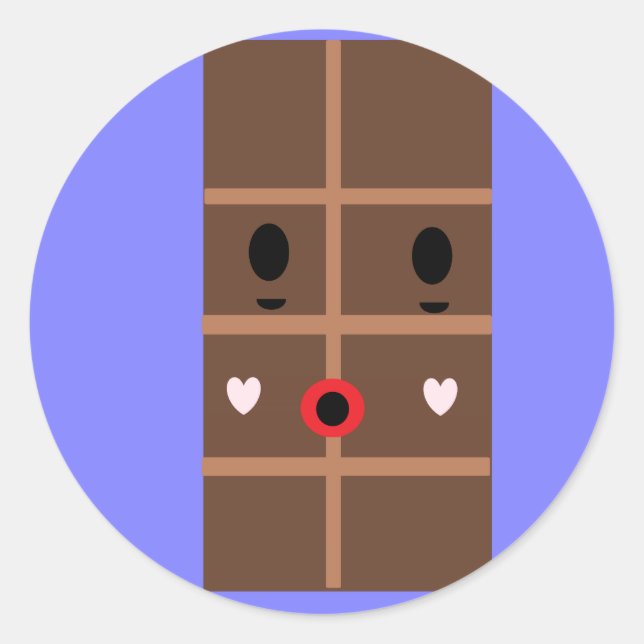 Zombie Schokolade Bar Runder Aufkleber (Vorderseite)