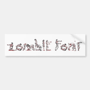 Zombie-Schriftart-Autoaufkleber Autoaufkleber