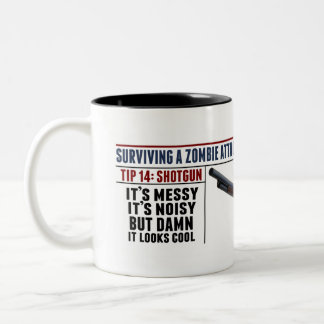 ZOMBIE-SCHROTFLINTE-TASSE ZWEIFARBIGE TASSE