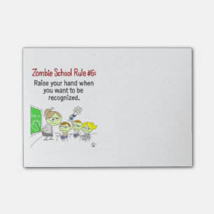 Zombie-Schulpost-itnotizblock Post-it Klebezettel