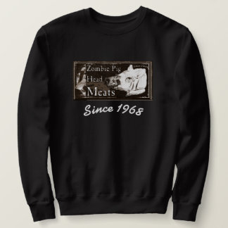 Zombie-Schweinekopf-Fleisch - Seit 1968 Braune Gra Sweatshirt