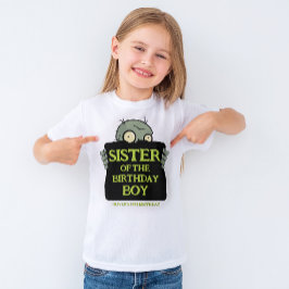 Zombie Schwester des Geburtstags Junge Funny Monst T-Shirt