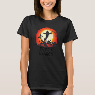 Zombie Season Moonlit Beängstigend Friedhof Kinder T-Shirt