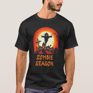 Zombie Season Moonlit Beängstigend Friedhof Kinder T-Shirt
