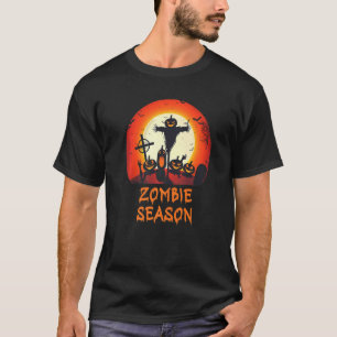 Zombie Season Moonlit Beängstigend Friedhof Kinder T-Shirt