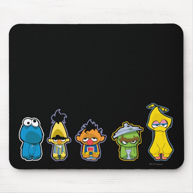 Zombie Sesame Street Characters Mousepad (Vorne)