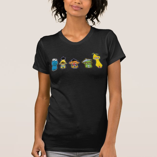 Zombie Sesame Street Characters T-Shirt (Vorderseite)