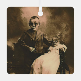 Zombie Siblings Ornament Aus Metall