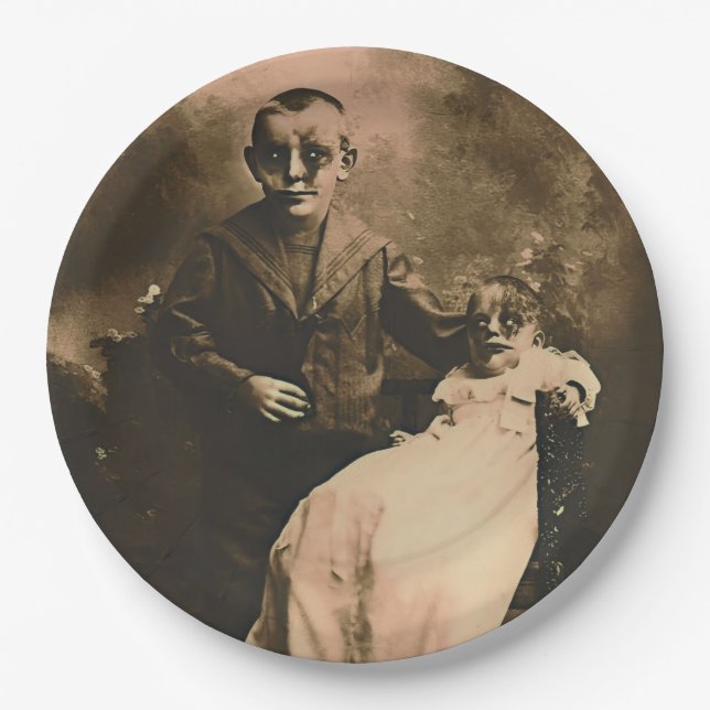Zombie Siblings Pappteller (Vorderseite)
