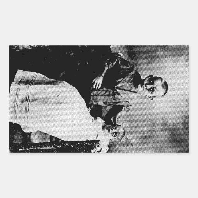 Zombie Siblings Rechteckiger Aufkleber (Vorderseite)