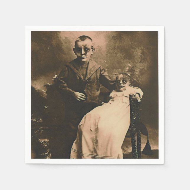 Zombie Siblings Serviette (Vorderseite)