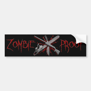 Zombie-Sicher (Schwarzes) Autoaufkleber