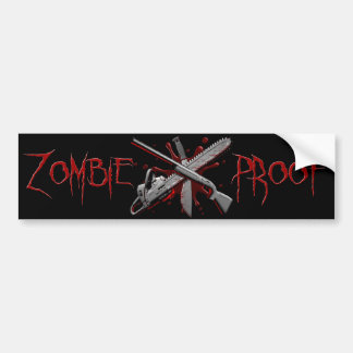 Zombie-Sicher (Schwarzes) Autoaufkleber