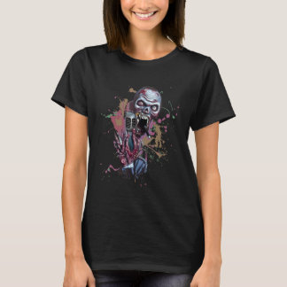 Zombie-Sing-Mikrofon-Metal-Rock-Musik-Horror T-Shirt