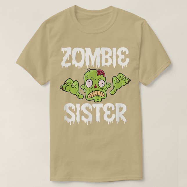 Zombie Sister Matching Family Halloween 695 T-Shirt (Design vorne)