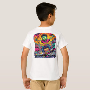 Zombie Skateboarder Halloween Kids T - Shirt - Coo