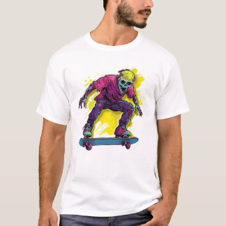 Zombie Skaten Skateboarding T-Shirt
