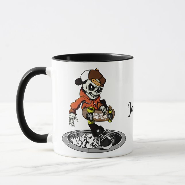 Zombie Skater individuelle Name Tasse (Links)