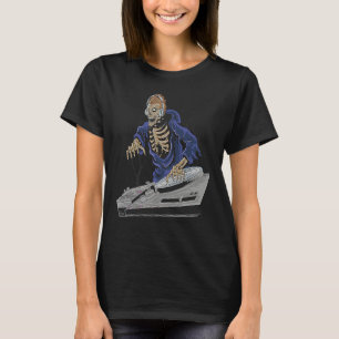 Zombie-Skelett-Halloween-DJ T-Shirt