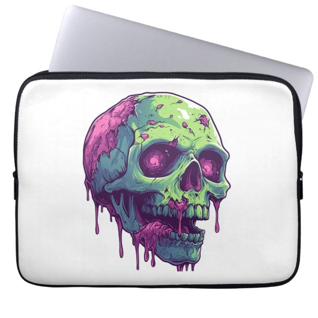 Zombie Skull Apokalypse Laptopschutzhülle (Vorderseite)