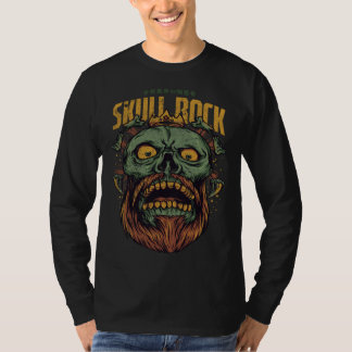 Zombie Skull Graphic Skeleton Party Halloween T-Shirt