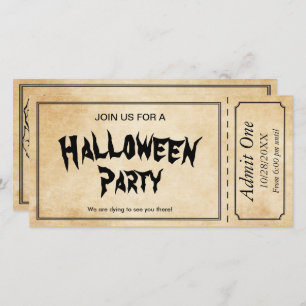 Zombie Skull Halloween-Party Ticket Einladung