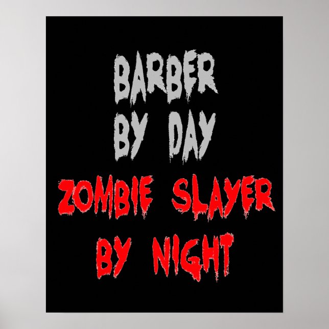 Zombie Slayer Barber Poster (Vorne)