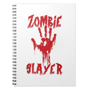 Zombie Slayer Bloody Hand Jagd Zombies Hallowee Notizblock