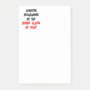 Zombie Slayer Computer Programmer Post-it Klebezettel