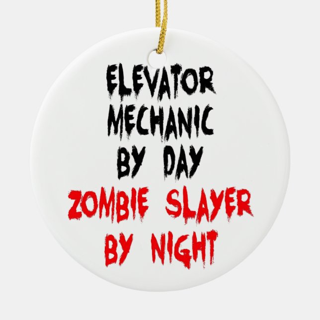Zombie Slayer Elevator Mechanik Keramikornament (Vorne)