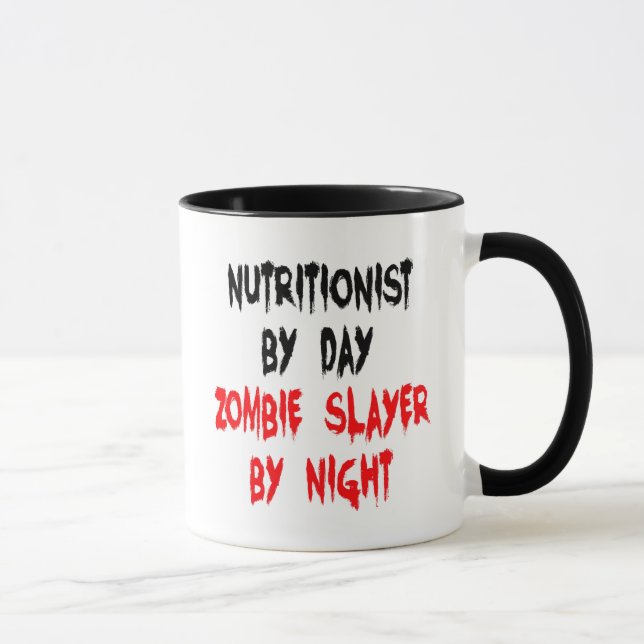 Zombie Slayer Nutritionist Tasse (Rechts)