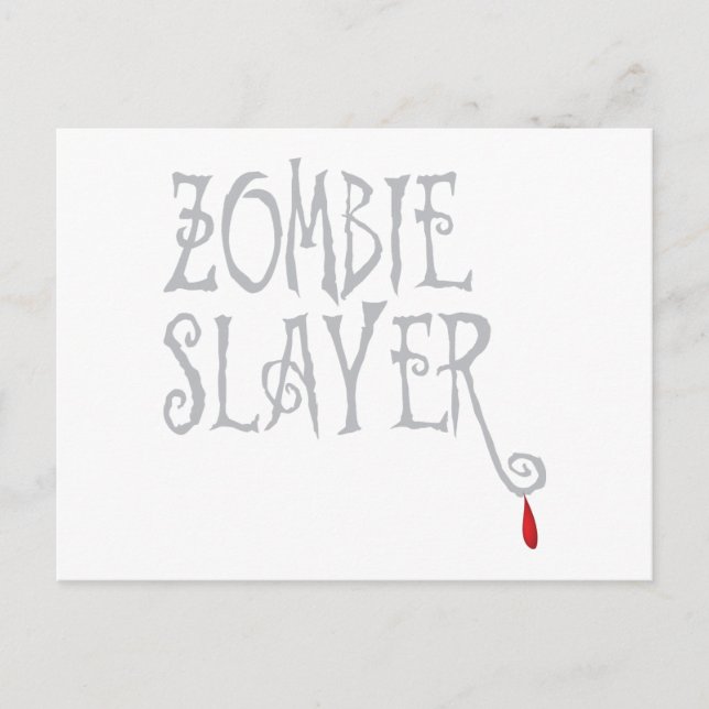 Zombie Slayer Postkarte (Vorderseite)